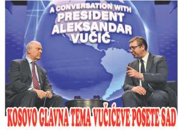 KOSOVO GLAVNA TEMA VUČIĆEVE POSETE SAD 
