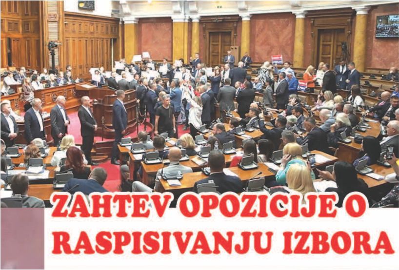 ZAHTEV OPOZICIJE O RASPISIVANJU IZBORA