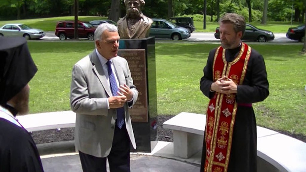 Aleks Mačeski u Srpskoj kulturnoj bašti u Klivlendu