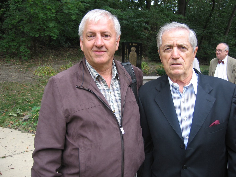 Miroslav Đorđević i Marko Lopušina u Srpskoj bašti u Klivlendu.